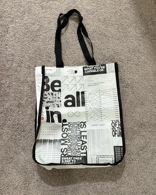 Large Lululemon Tote Bag - Reusable - Image 2