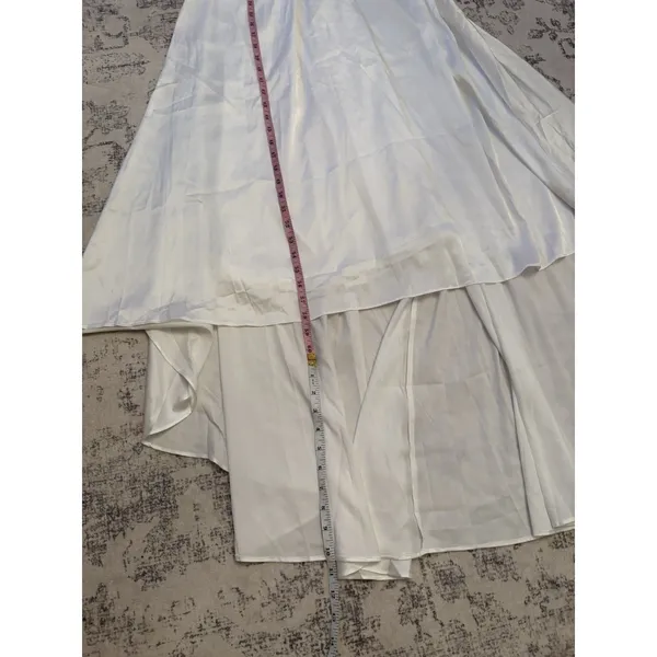 Lulus Eternity Together White Satin Halter Mermaid Maxi Dress Size Large Bridal - Image 8