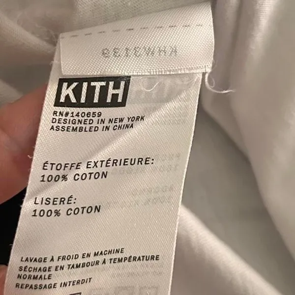 KITH cropped white logo baby tee | small - Image 5