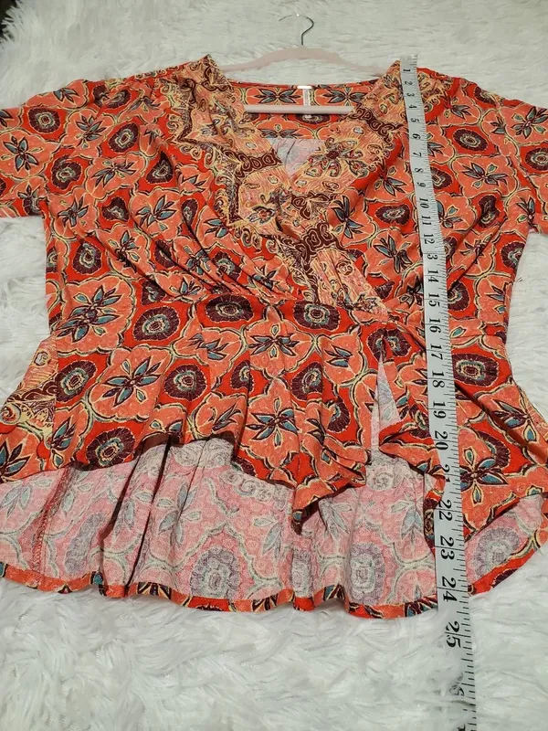 NEW Free People Falling For You Top in Red Pink Small - Image 6