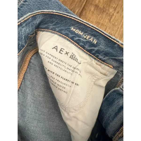 American Eagle‎ Women's Mom Jeans Size 4 Blue High Rise Relaxed Fit - Image 5