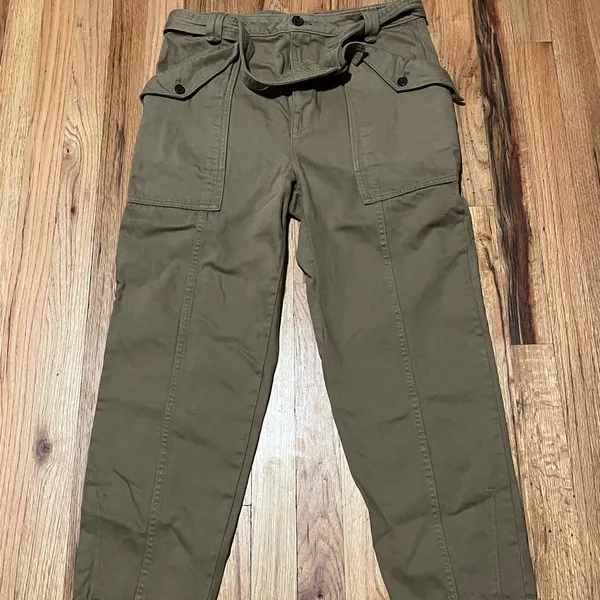 Banana Republic Heritage Cargo Pants Size 8 High Rise 100% Cotton Brownish/Khaki - Image 2