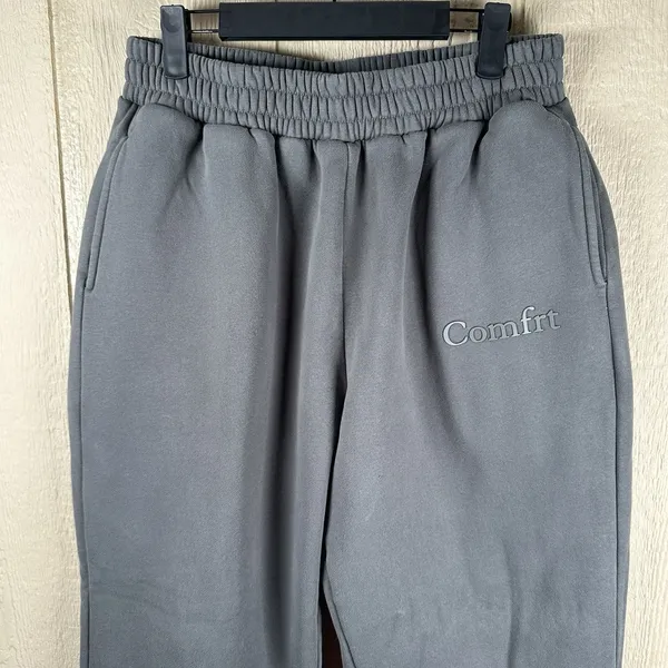Comfrt Signature Sweatpant Joggers Womens Sz Large Gray Fleece Pull On Athletic - Image 2