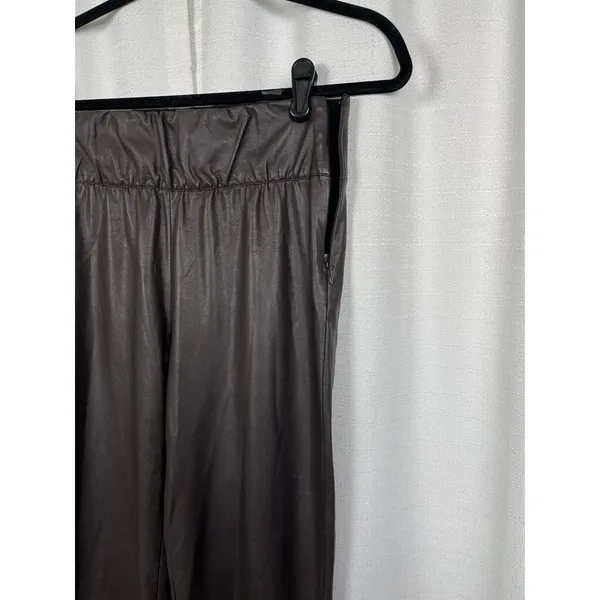 Brochure Walker Brown Faux Leather Juniper Straight Leg Crop Pants Sz.S - Image 7