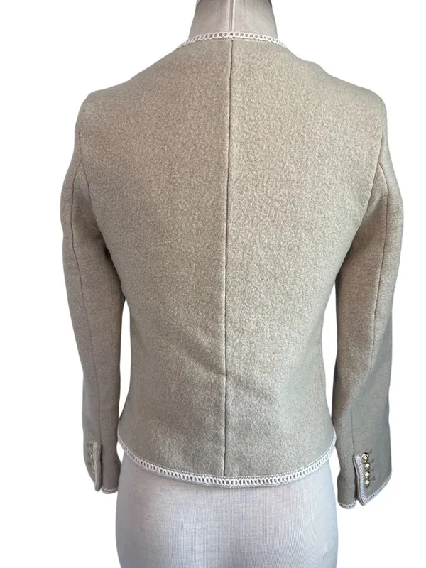DUNST Beige Tweed Boucle Jacket in Small Womens Wool Jacket - Image 7