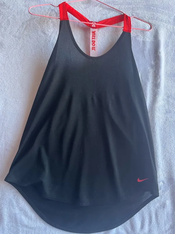 Nike Dri Fit Winen’s Racerback Tank -Black w/Red accents-Small - Image 4