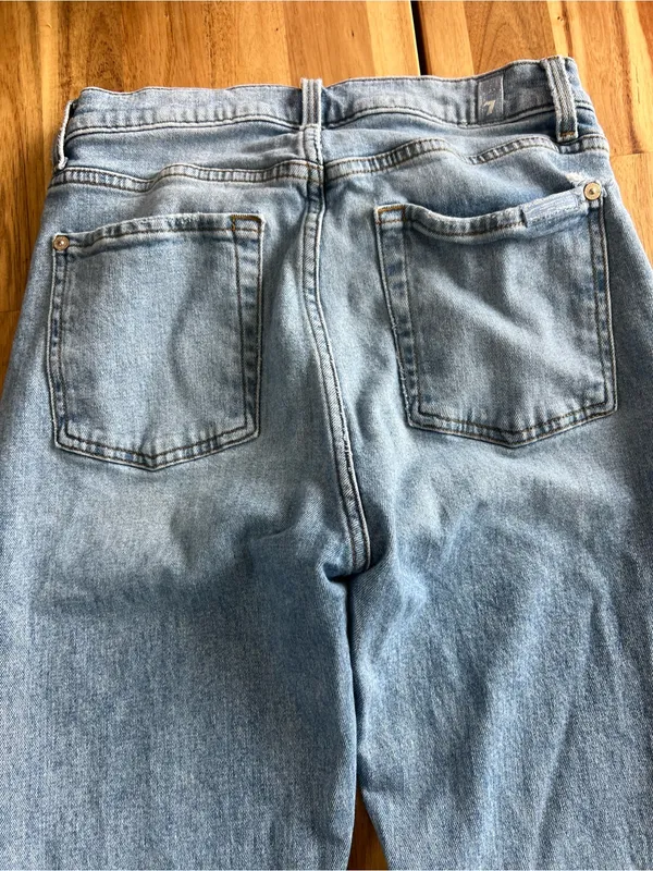 7 For All Mankind High Waist Skinny Jeans Women’s 25 Light Wash - Image 13