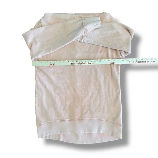 Pilcro Anthropologie Peach Pink‎ Cotton Sweatshirt Lightweight Pullover M - Image 3