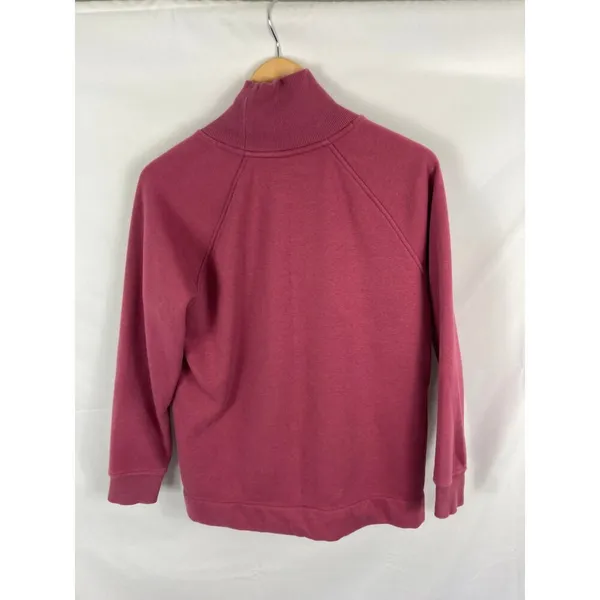 Athleta Cozy Karma Side Zip Funnel Neck Sweatshirt Pink Size Small - Image 7
