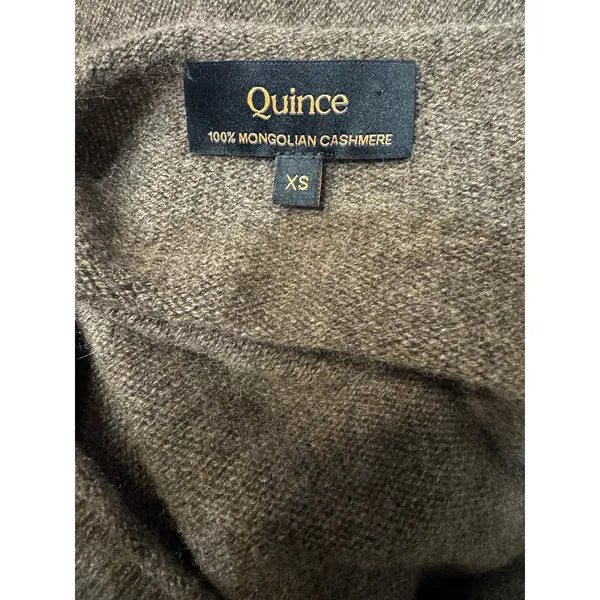 Quince 100% Mongolian Cashmere Boatneck Sweater, Brown, Size XS - Image 4