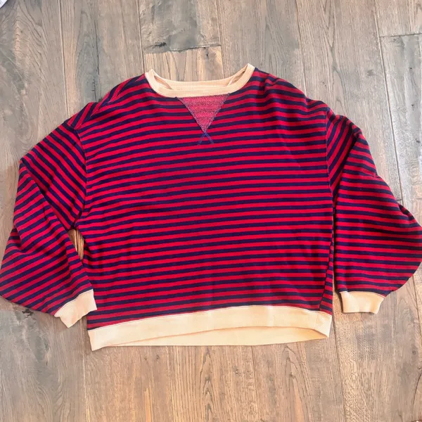 Free People We The Free Classic Striped Oversized Crewneck - Image 2