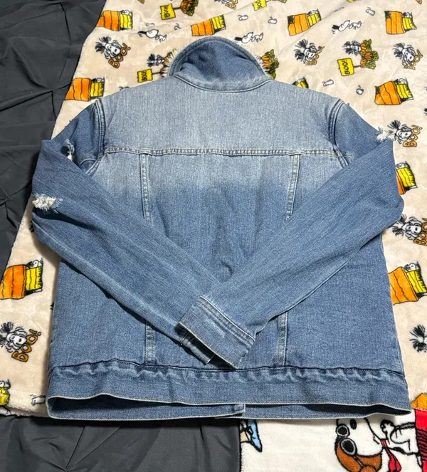 Pacsun Distressed Sherpa Jean Jacket - Image 2