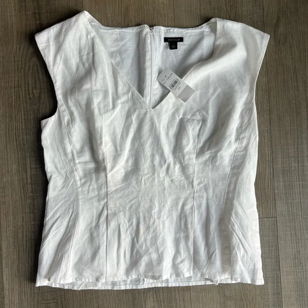 Ann Taylor Peplum Top in Linen Blend - Image 2