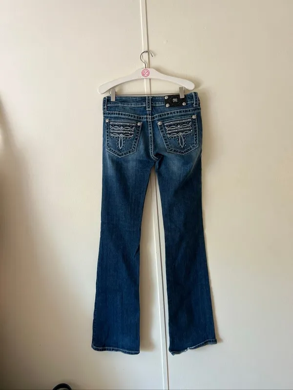 Miss Me Woman’s Jeans Size 28 Bootcut -See Fix By Zipper - Image 9