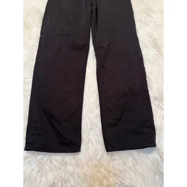 John Galt Womens Size Small Straight Leg Jeans Black Mid-Rise Cotton Blend RU003 - Image 3