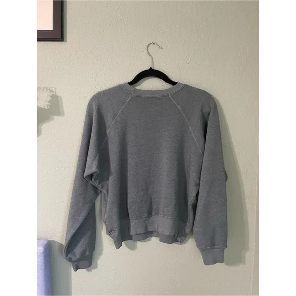 Daydreamer Music Head Shrunken Raglan Sweatshirt Size XS Green Gray - Image 7