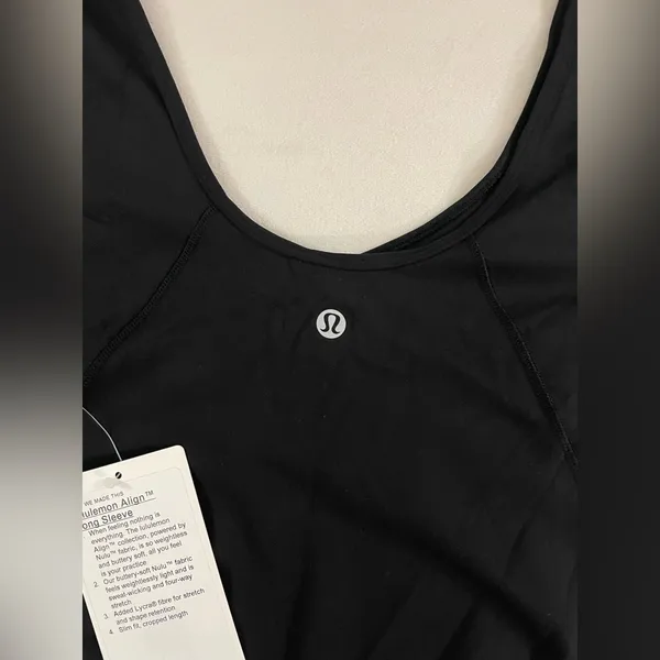 Lululemon NWT Align Shirt Top Long Sleeve Tee Black Size 6 - Image 8