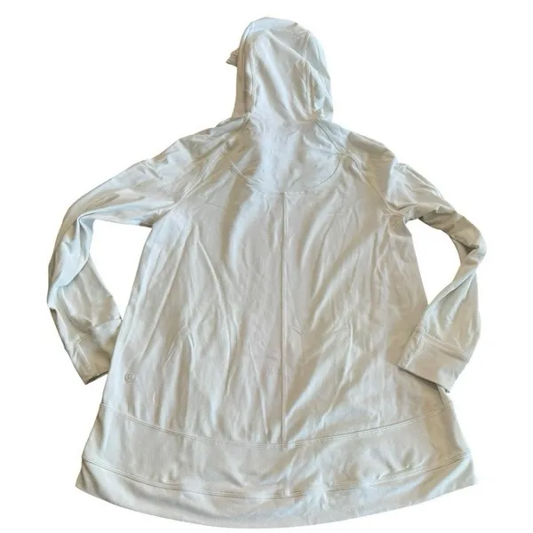 Lululemon Starting Place Hoodie White Rulu Fleece Full Zip Jacket Womens Size 6 - Image 6