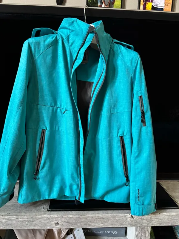 Avalanche Teal Waterproof Ski Jacket with Hood - Image 6