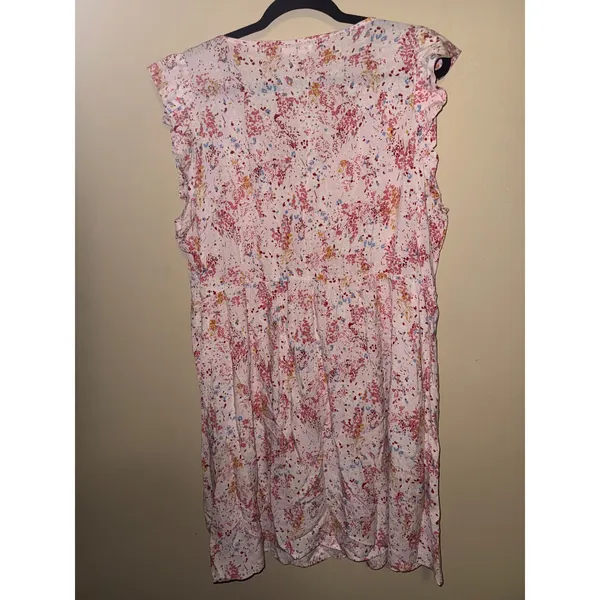 Maurices Floral Button Front Mini Dress Flutter Sleeve XL Pockets Cottagecore - Image 8