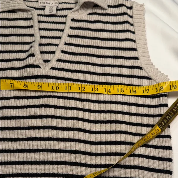Sincerely Jules Striped V-Neck Sweater Vest - Image 9