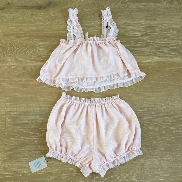 More To Come Sammy Bloomers Short Matching Set Size XS in Blush Pink - Image 4
