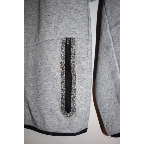 Nike Sportswear Tech‎ Fleece Crewneck Sweatshirt Heather Grey Women's Medium - Image 6