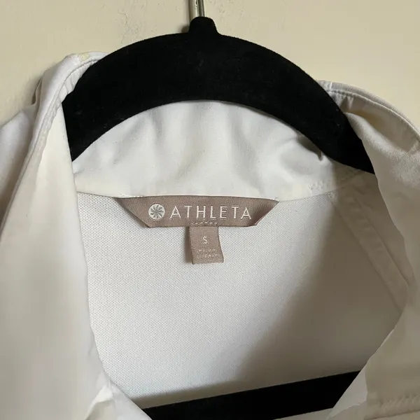 Athleta Jacket White Run‎ Free Full Zip Cinched Waist Vented Reflective Small - Image 4