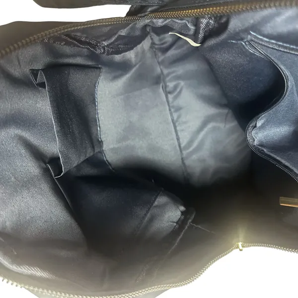 Navy Blue Nylon Gold Tone Hardware Mini Everyday Travel Bag Backpack - Image 8