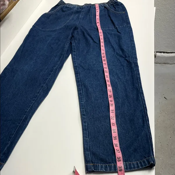 Imperfect vintage y2k 90s jeans cotton denim pull on stretchy waist‎ pockets - Image 5
