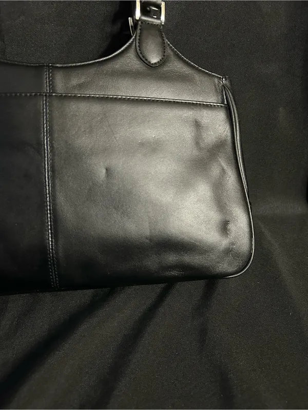 Charter Club Women’s Classic Black Leather Tote Bow Accent NWT - Image 6