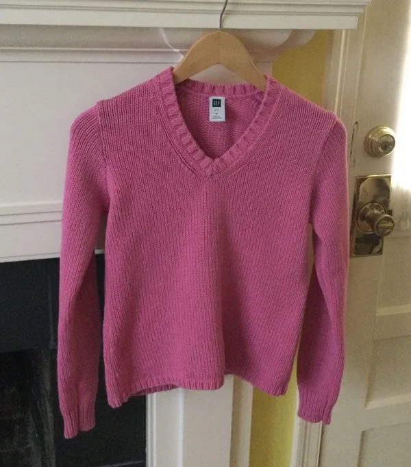 Gap Vintage Y2K Chunky V-Neck Sweater Pink - Sz Small - Image 12