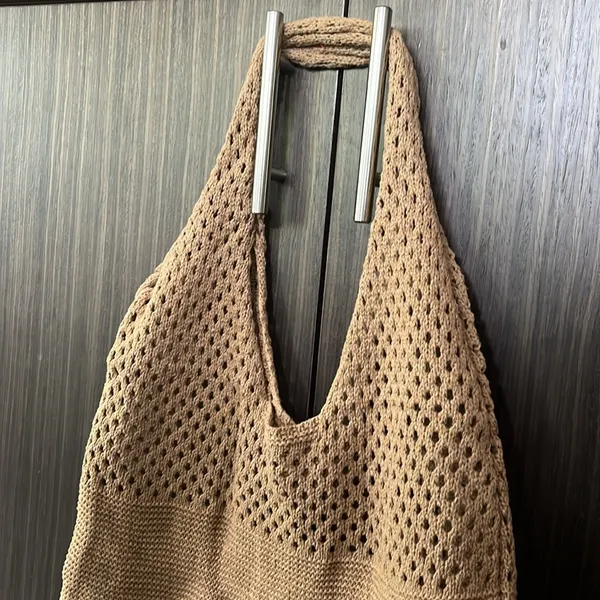 Paris Milano Knit Bag Tan - Image 3