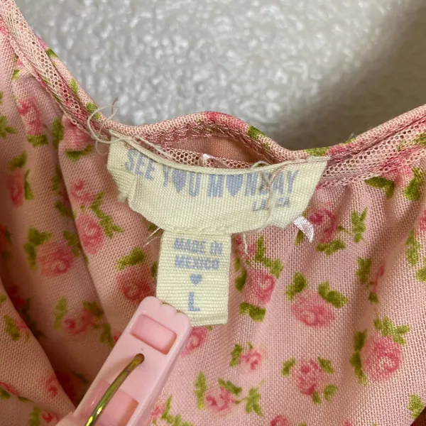 Coquette Babydoll Top Large‎ Pink Dollette Fairy Feminine Romantic Milkmaid Y2K - Image 3