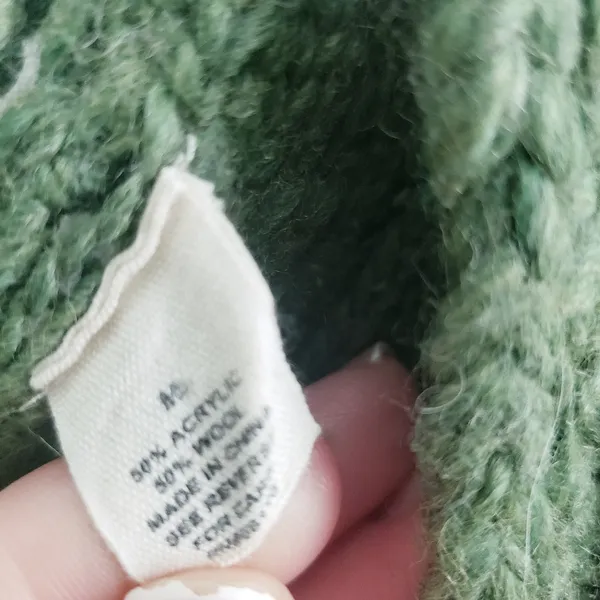 Anthropologie Sleeping On Snow Wool Crochet Off Sholder Cropped Chunky Sweater - Image 6