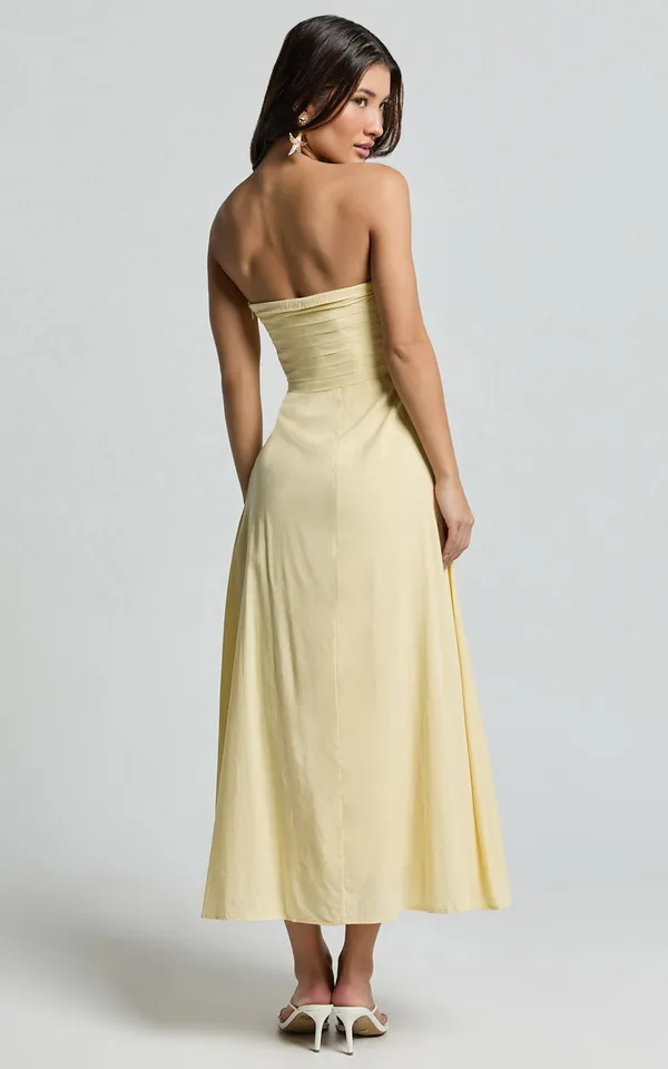 New Showpo Barbra Midi Dress Strapless Ruched Bodice Dress Size Small MSRP $79 - Image 6