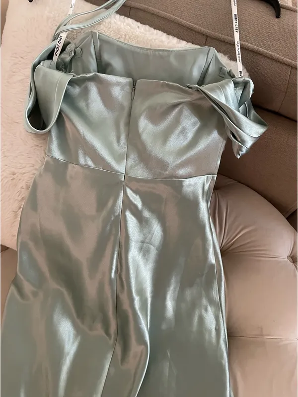 Birdy Grey Mia Dress Shiny Satin Sage - Image 7