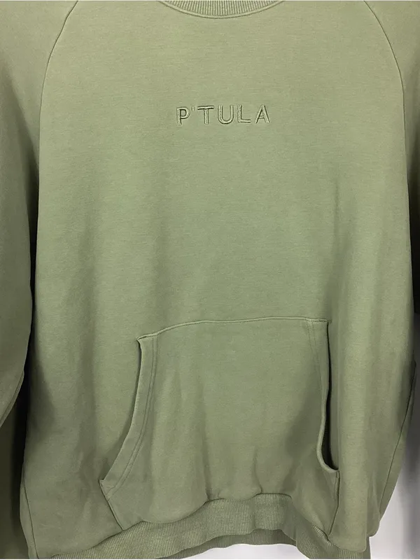 P'Tula The Crewneck Sweatshirt Size Small Green - Image 2
