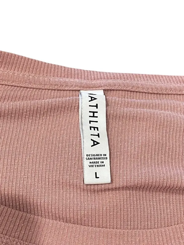 Athleta Cloud Light Scoop Neck Top Pink Size L Athletic Workout Gym Athleisure - Image 3