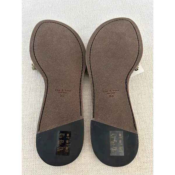 Rag & Bone Melrose slide flat sandals in Khaki green, Size EU38.5/US8.5, NWY - Image 4