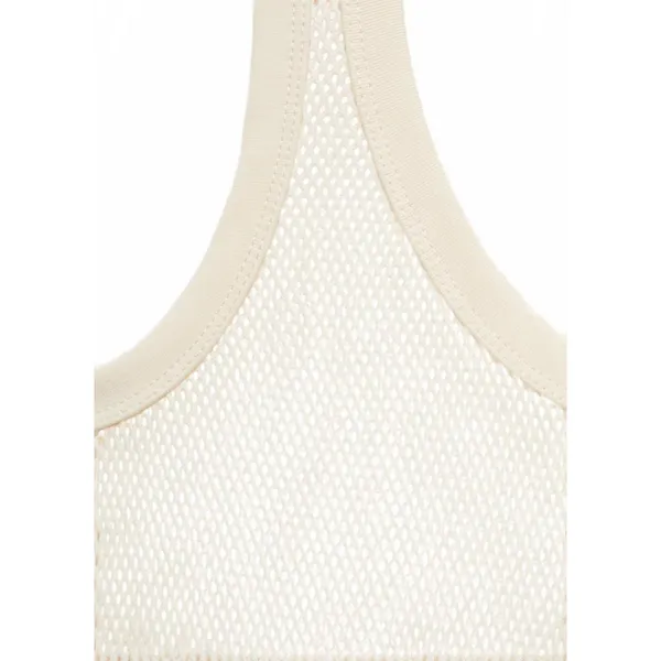 Mango Cotton Blend Knitted Dress with Lace Pattern Ecru Beige NWT Size 8/Large - Image 6