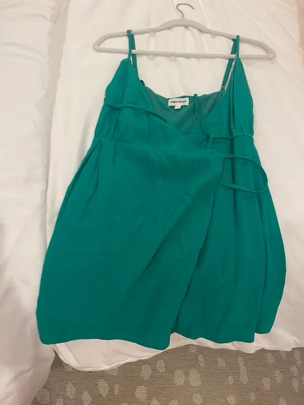 Green Wrap Dress Revolve - Image 4