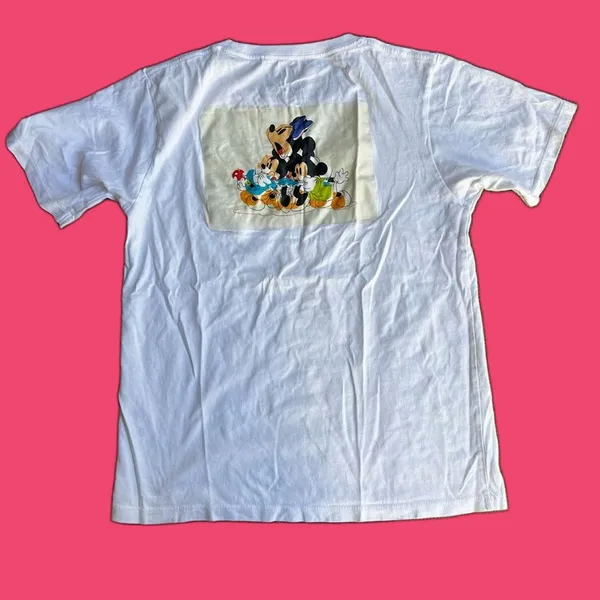 White Mickey Mouse Shirt “Eat an Apple” - Image 4