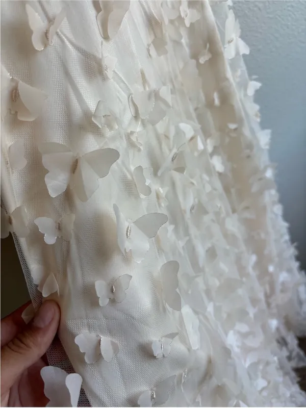 Ivory Butterfly Tulle Dress - Image 7