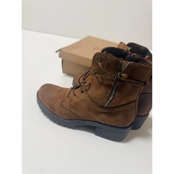 Dunes Combat Boots Womans Size 8.5 USA Suede Brown - Image 5