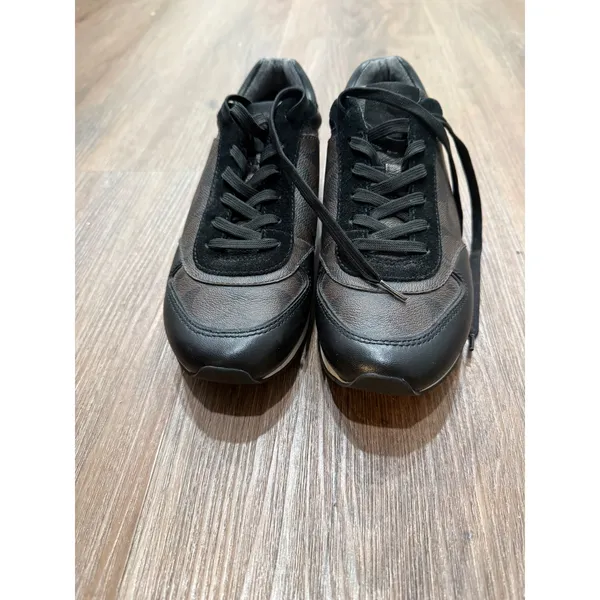 Coach Signature C Sneakers‎ Women's Brown Black Leather Lace Up Shoes - Image 3
