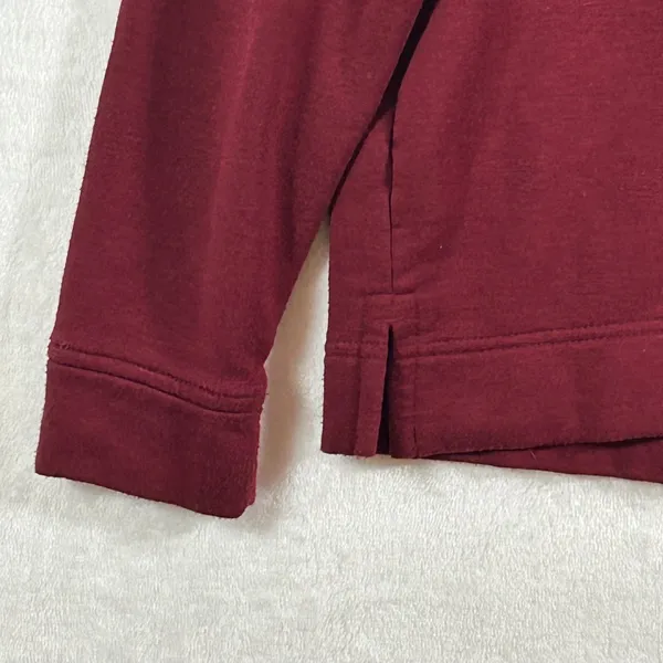 Lou & Grey Petites Signaturesoft Sweatshirt Burgundy Red Crew‎ Neck Medium M - Image 6
