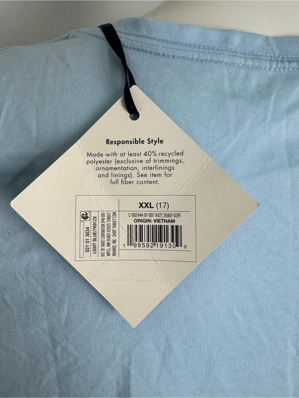Ava & Viv Pale Blue V-Neck Short Sleeve Tee - Image 7