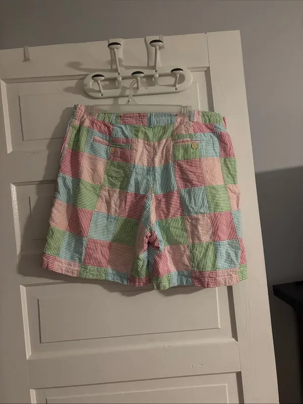 Orvis Pastel Patchwork Seersucker Women’s Shorts - Image 2