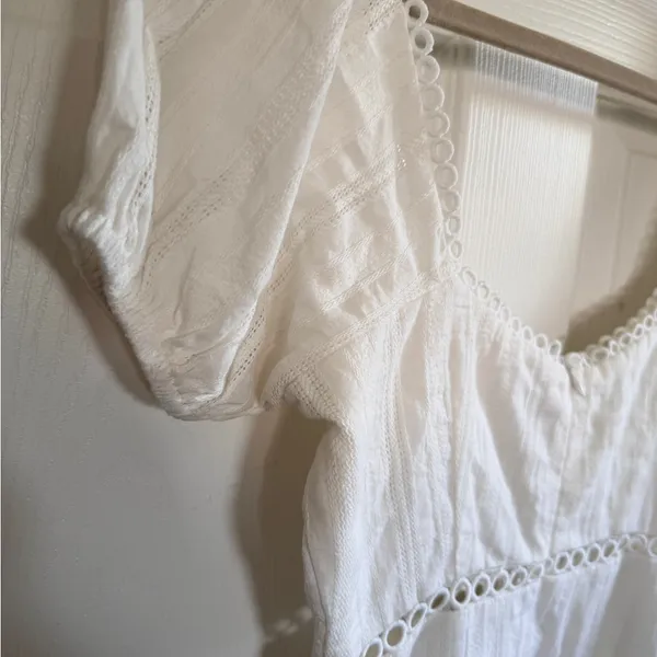 Showpo White Lace Trim Peasant Dress - Image 7